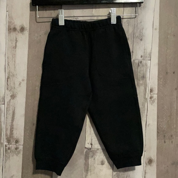 Hanna Andersson sweatpants joggers black cotton with pockets size 3 - Picture 1 of 4